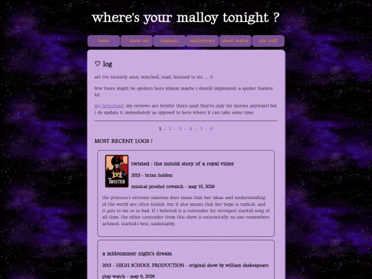 log screenshot
