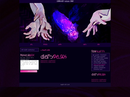 diary screenshot