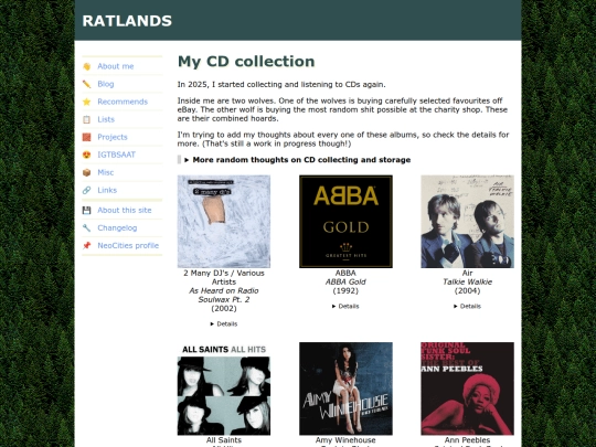 lists/cds screenshot