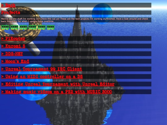 projects screenshot