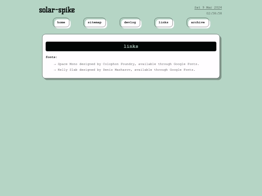links screenshot