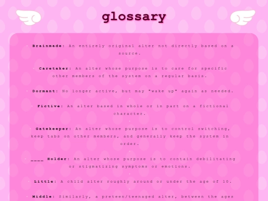 glossary screenshot