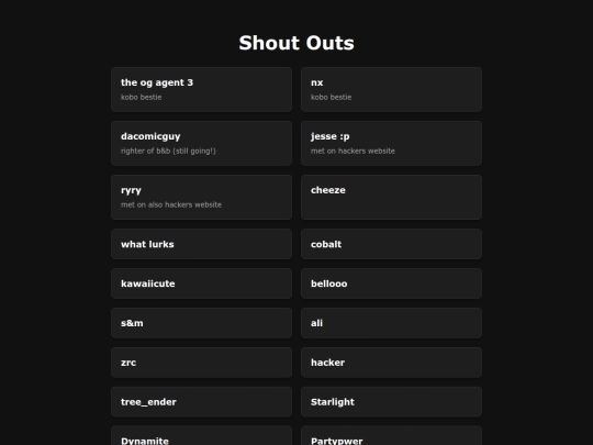 Shout_outs screenshot