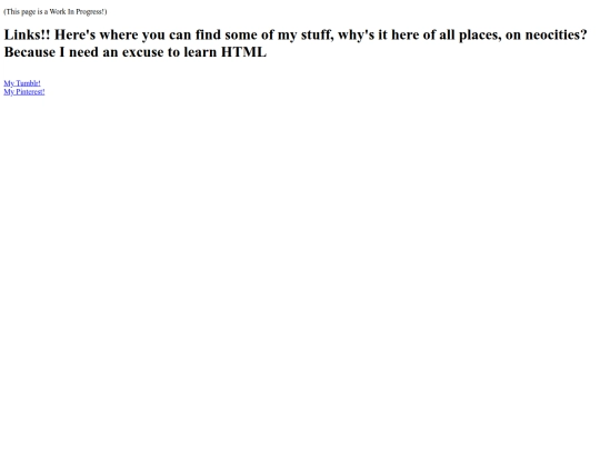 Links screenshot