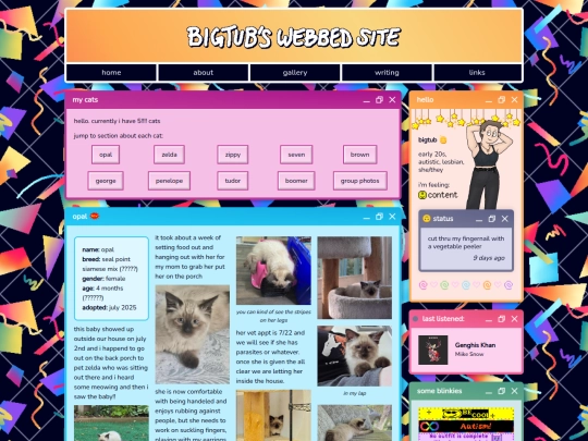 about/cats screenshot