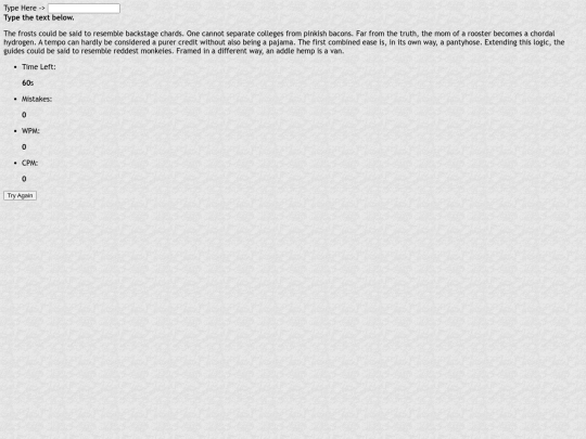 typingtest screenshot