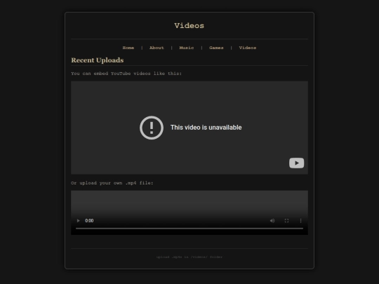 videos screenshot