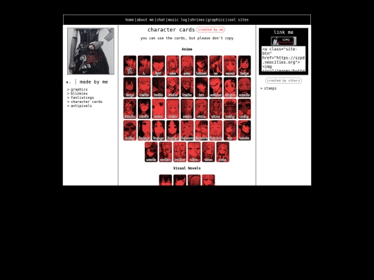 character-cards screenshot