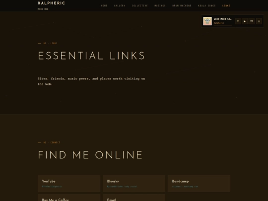 links screenshot