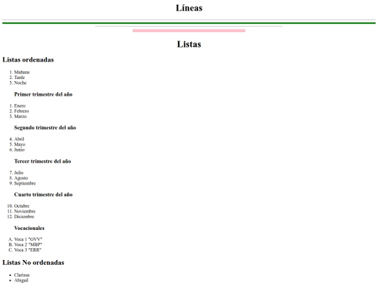 listas y lineas screenshot