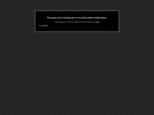 maintenance screenshot