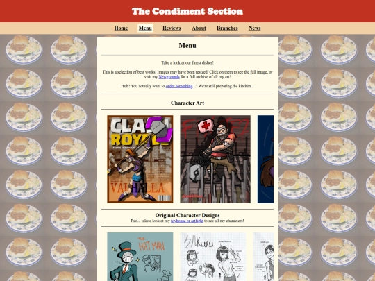 menu screenshot