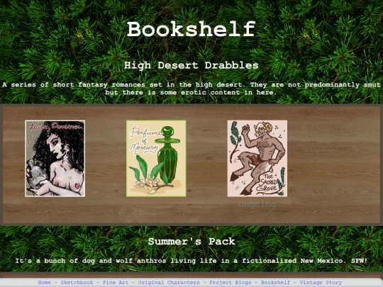 Writing/bookshelf screenshot
