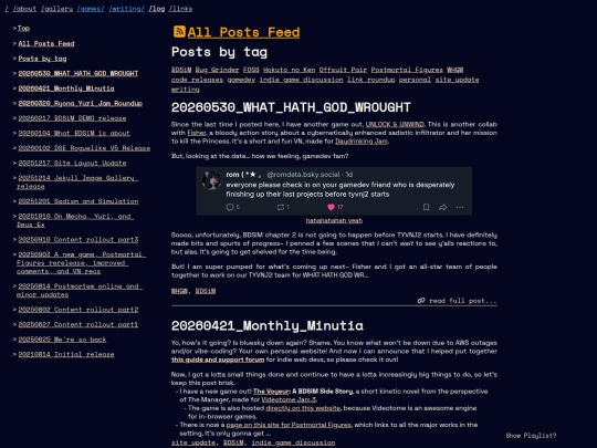 log screenshot