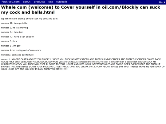 fuckyou.com/coveryourselfinoil.com/Blockly/upwaderFuckyoudotcomWebsite/Upwadercubiclewoman/fuckyou/Fuckyoudotcom_websiteAssets/Blockly_can_suck_my_cock_and_balls screenshot