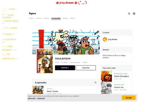 comics/yolo,kitsch/yolo,kitsch screenshot
