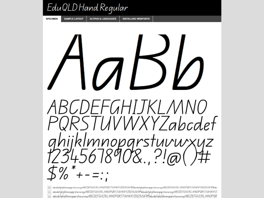 fuentes/Edu_QLD_Hand/eduqldhand-variablefont_wght-demo screenshot