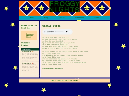 lyrics/cosmic-force screenshot