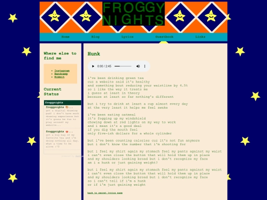 lyrics/hunk screenshot