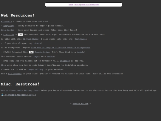 resources screenshot