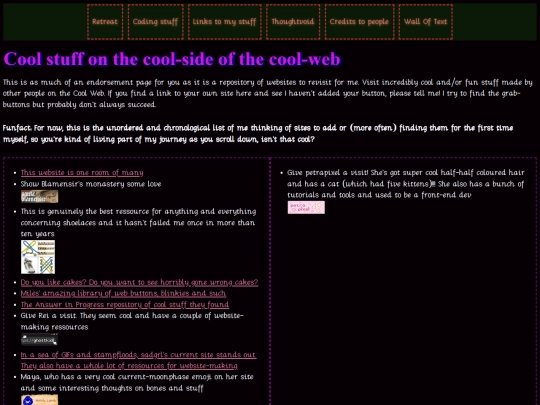 links screenshot