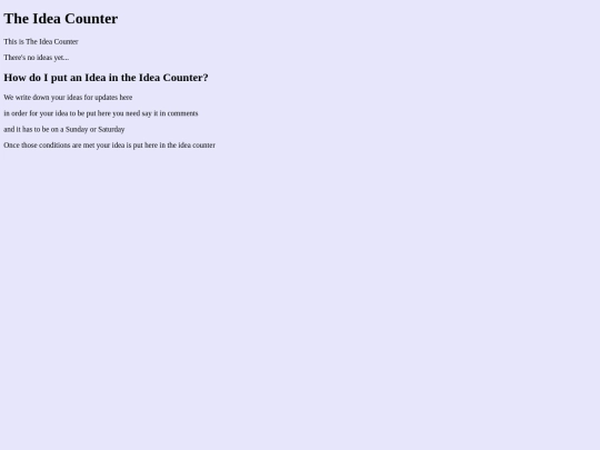 Idea Counter screenshot