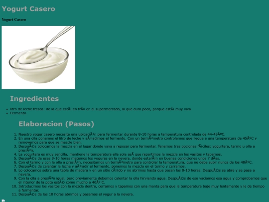 Yogurt Casero screenshot
