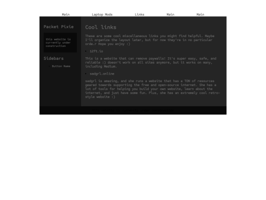 links screenshot