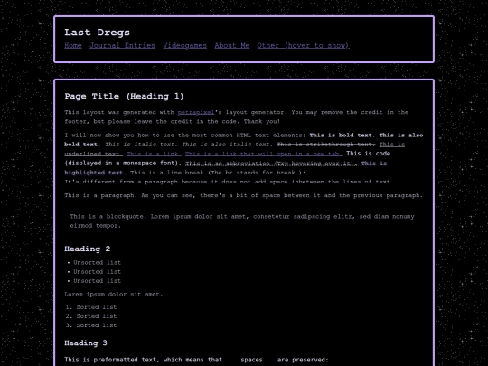 Journal screenshot