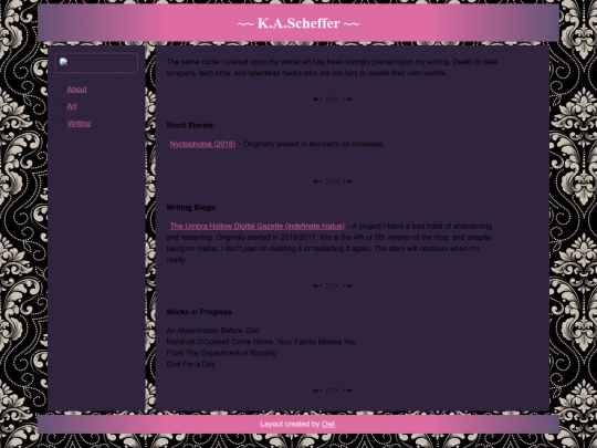 writing screenshot