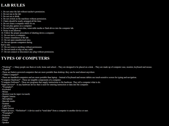 notes screenshot