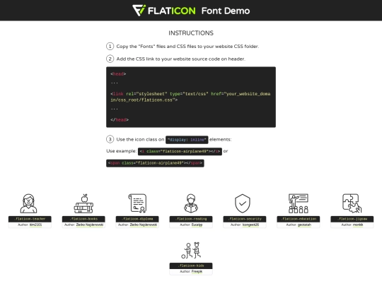 css/flaticon screenshot
