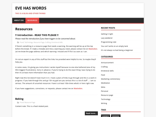 resources screenshot
