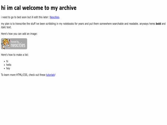 index screenshot