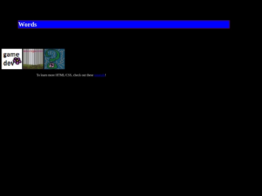 words screenshot