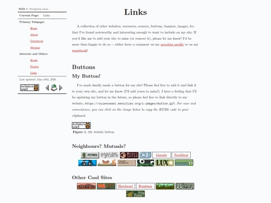 links screenshot