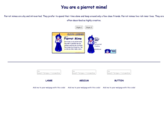 clownquiz/pierrot screenshot