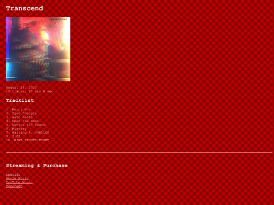 albums/transcend screenshot