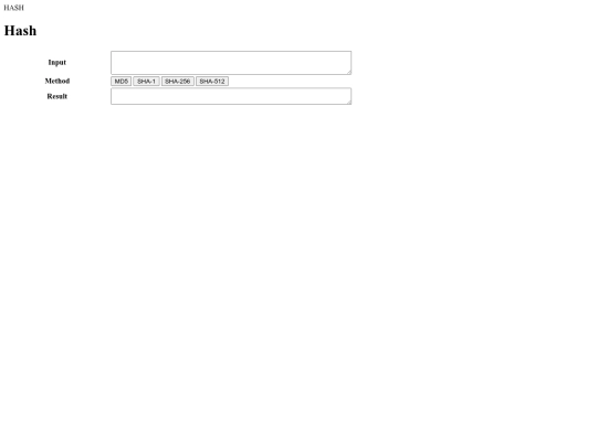 Hashing screenshot