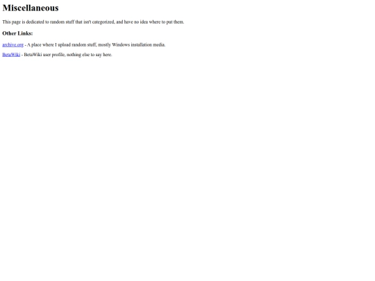 pages/misc screenshot