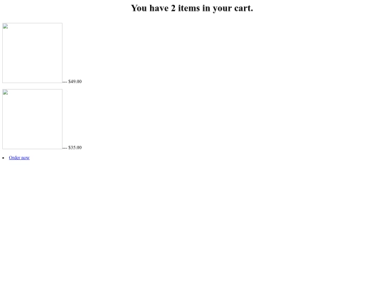 cart screenshot