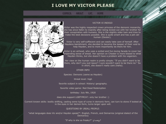 Victorpage screenshot