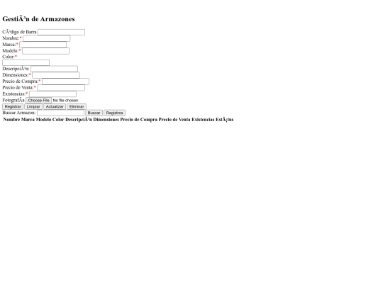 modules/moduloAccesorios/view_Armazones screenshot