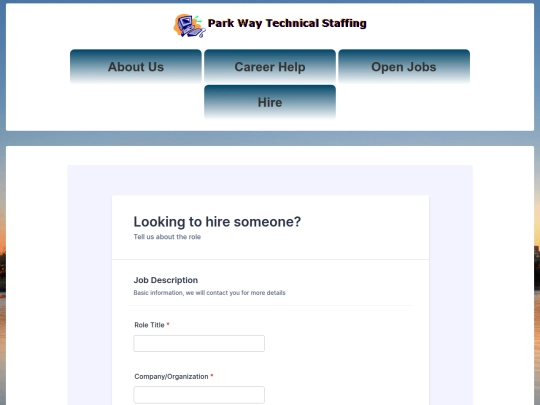 hire screenshot