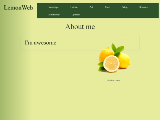 temp website/aboutme screenshot