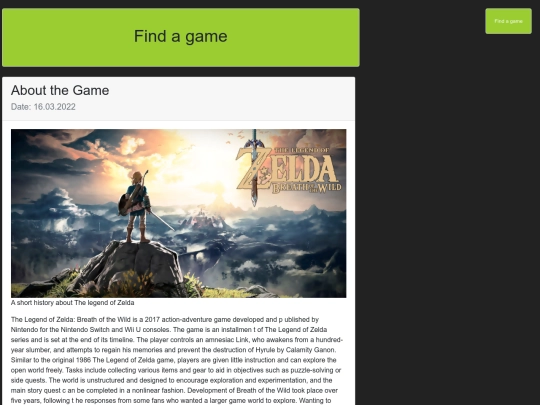 pages/action screenshot