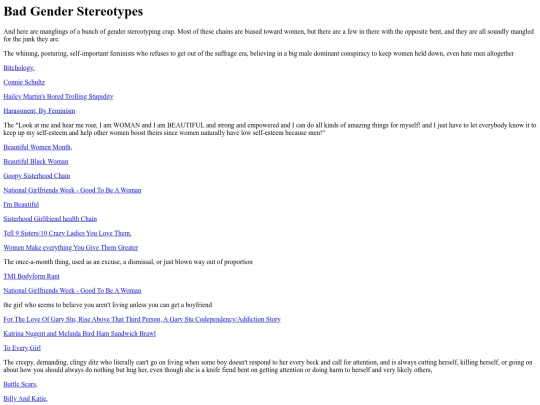 Lists/BadGenderStereotypes screenshot