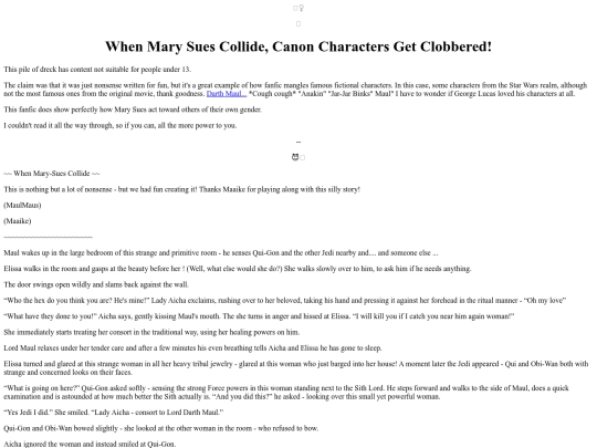 MarySue/WhenMarySuesCollide screenshot