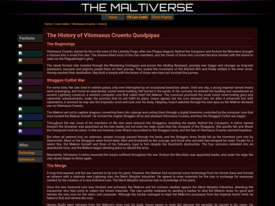 codex/pleghistory screenshot