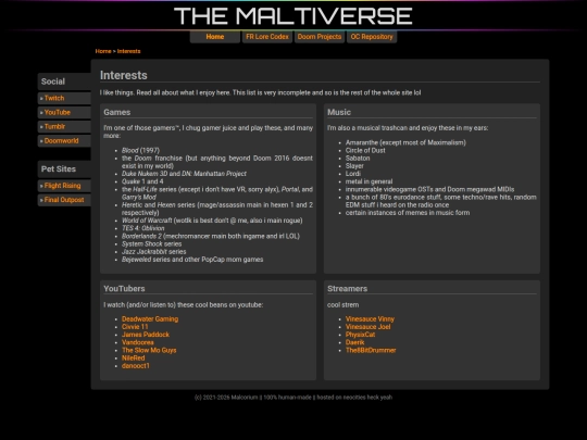 interests screenshot